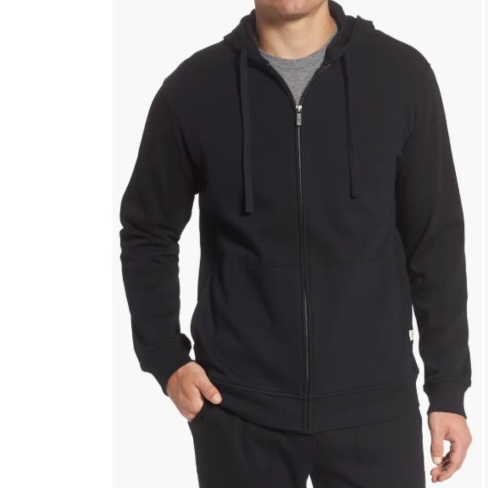UGG Gordon Full Zip Hoodie Black Fleece Lined Men’s Medium